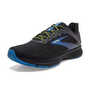 Brooks Men's Black Blue Anthem 5 Low Top Mesh Athletic Running Shoes Size 10.5